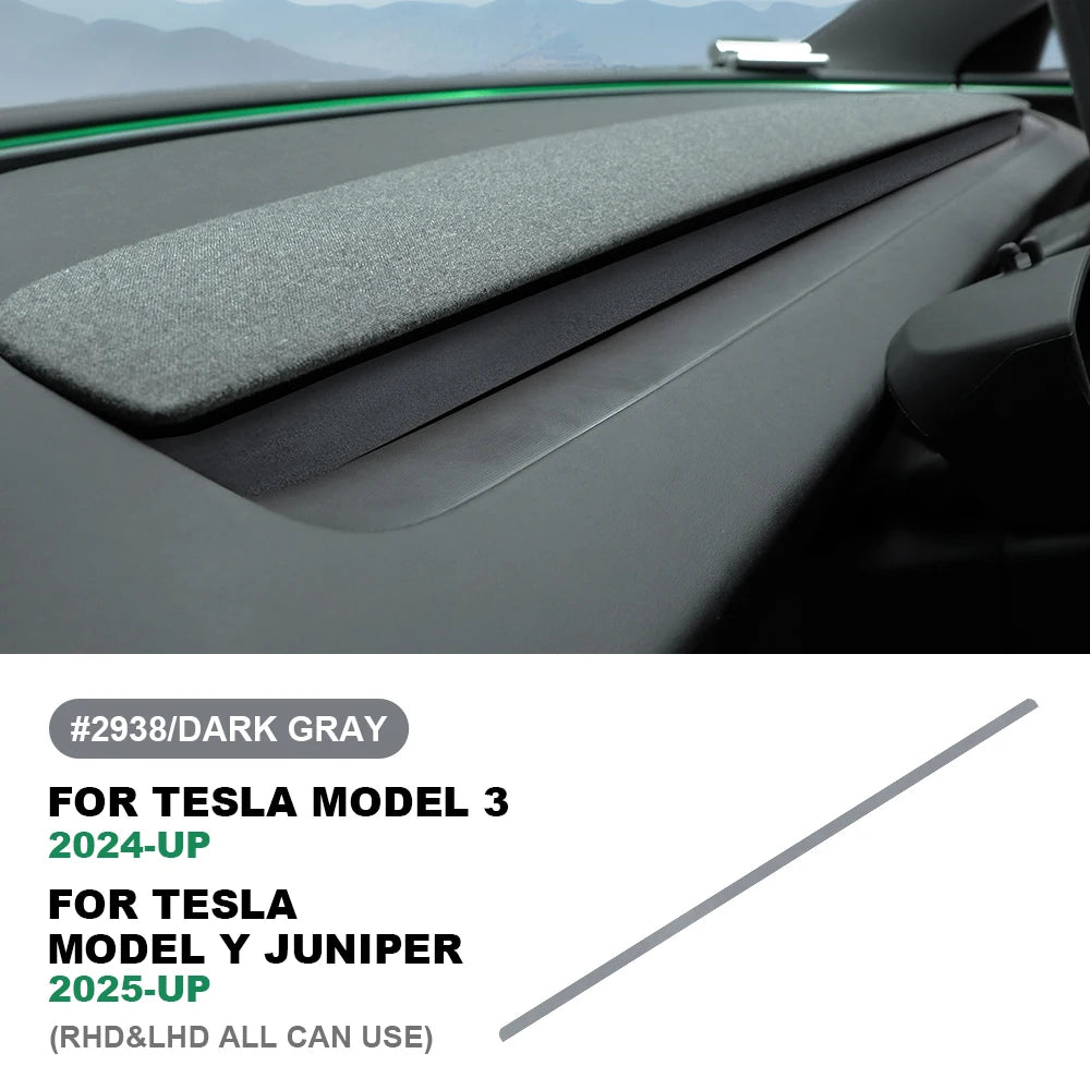 MiniRevs Italian Suede Dashboard Air Vent Trim for Tesla Model 3 Highland & Model Y Juniper
