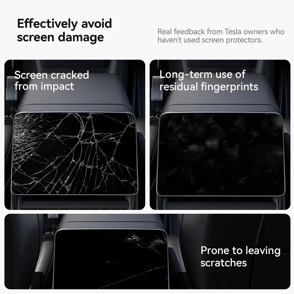 MiniRevs Tempered Glass Screen Protector for Tesla Model 3/Y/YL Highland Juniper 2025-2026 Rear Screen